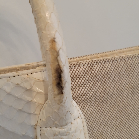 Hayward Canvas and Python Tote - Picture 9 of 12